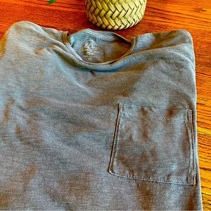 J.Crew Made in USA Long Sleeve Pocket T-Shirt in Large Tall Light Grey